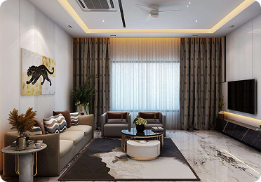 Luxury villa living room interior