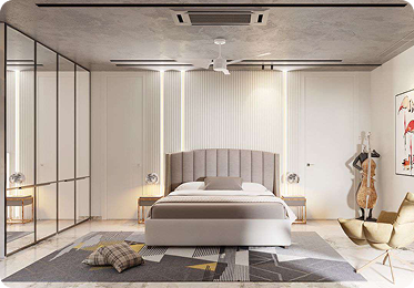 Modern bedroom with false ceiling design